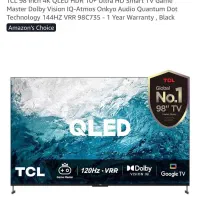 تلویزیون ۹۸ اینچ TCL 4k QLED