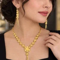 نیم ست نقره مدل طلا