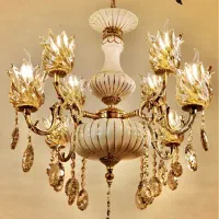 لوستر ۴ شاخه سرامیک راه راه