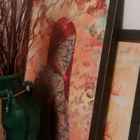 دو تا تابلو مدرن دکوراتیو چوبی قاب پتینه فقط ۱۷۵۰
