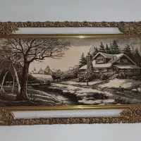 تابلو فرش منظره بسیار زیبا