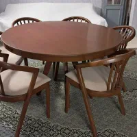 میز ناهار خوری شش نفره چوب