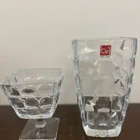 شکلات خوری و گلدان کریستال