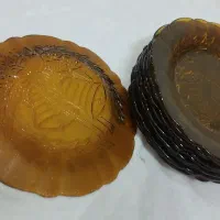 بشقاب طرح زنگوله قهوه ای رنگ قدیمی