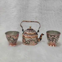 زعفران دم کن و شات قهوه نقره کوب