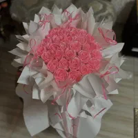 دسته گل روبانی رز جاویدان