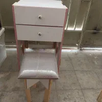 میز وصندلی کم جا واینه دار وصندلی دار
