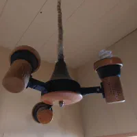 دو عدد لوستر طرح چوب