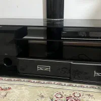 میز تلویزیون تمام شیشه