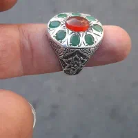 انگشتر زمرد جواهری رکاب دست ساز