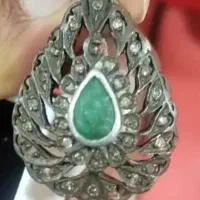 انگشتر و پلاک   الماس فلامک (قاجاری )