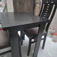 میز ناهارخوری دونفره مشکی ام دی اف