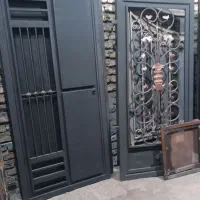 درب حیاط نفر رو یک لت ورق دومیل