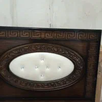 تخت خواب یک نفره چوبی کار شده