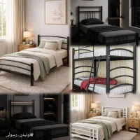 تخت خواب فلزی قیمت تولیدی 1نفره، 2 نفره، 2 طبقه