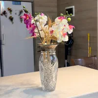 گلدان کریستال نقره آنتیک قدیمی چک