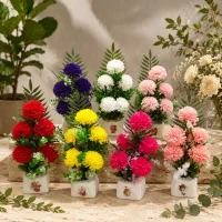 گل مصنوعی داودی گلدانی