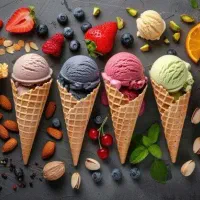فروشنده و بارتندر باریستا بستنی فروشی