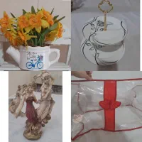 مجسمه.گل مصنوعی.شیرینی خوری.کاور فر و چرخ گوشت