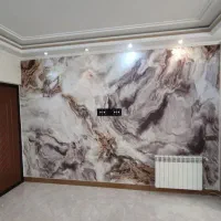 نقاشی ساختمان‌  نصب کاغذ دیواری