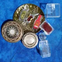 ظرف زعفران خاتم و پلی‌استر مناسب هدیه و بسته‌بندی