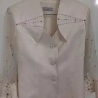 لباس مجلسی سفید سنگ دوزی