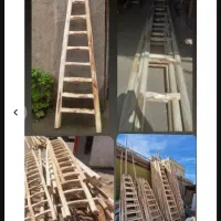 نردبان دسته بیل میخ چوبی