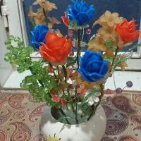گلدان گل کریستالی دست‌ساز