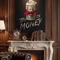 تابلو بوم مخمل طرح  is money