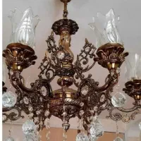 لوستر 6شاخه برنز