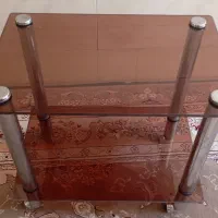 میز شیشه ای دو طبقه