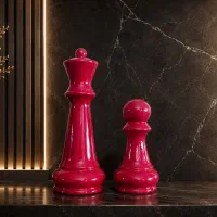 مجسمه دکوراتیو شطرنجی قرمز  خاص و لوکس