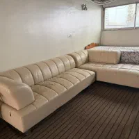 مبلمان راحتی چرم ایتالیایی استیل لند