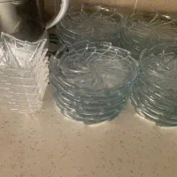 ۴ دست بشقاب های بلور و کاسه خارجی