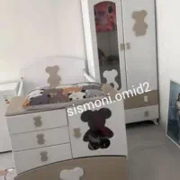 تخت نوزاد و نوجوان سالم تمام چوب