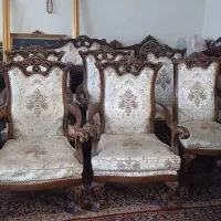 مبل نیمه کلاسیک چوب گردو