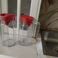 دو عدد پارچ کریستال اصل. بدون استفاذه