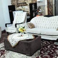 مبل هفت نفره رنگ کرم