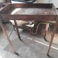 اجاق منقل کباب یک متری پایه دار بدون زنگ دسته دار