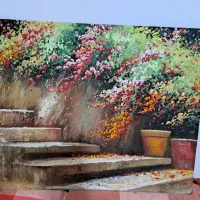 تابلونقاشی ۶عددرنگ روغن روی بوم نقاشی