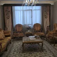 سرویس مبل و میز جلو مبلی و ناهارخوری پارچه گلدوزی