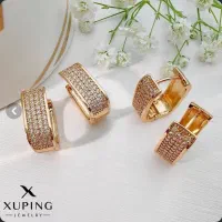 گوشواره ژوپینگ رنگ ثابت طلایی|بدلیجات|کیش, |دیوار