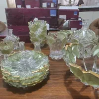 سرویس ۱۲نفره پذیرایی شیشه ژاپن سیلیکا