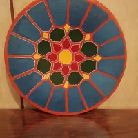 بشقاب دیوارکوب سفالی ۲۵سانت