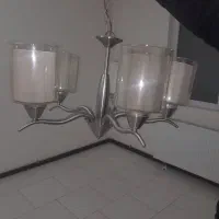 لوستر ۵ شاخه استیل