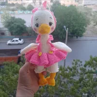 عروسک بافتنی غاز و اردک