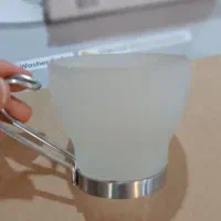فنجان دسته استیل مات قهوه و چای خوری