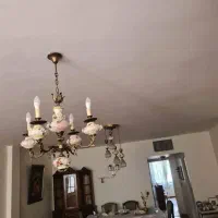 2 عدد لوستر برنزی گلدار ایتالیایی قدیمی