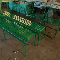 میز و صندلی کافه و رستوران باغ ویلا فلزی مدرن