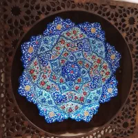 بشقاب دکوری میناکاری
